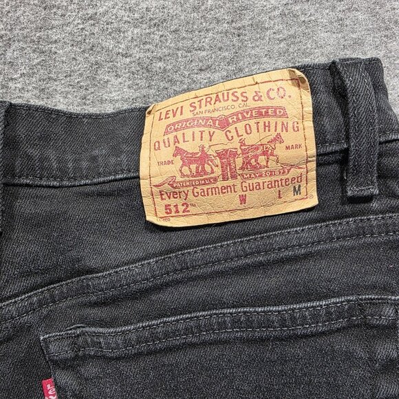 Levis 512 Jeans Womens 10 Medium Black Slim Fit Tapered Leg Denim Stretch Y2K - Picture 3 of 9